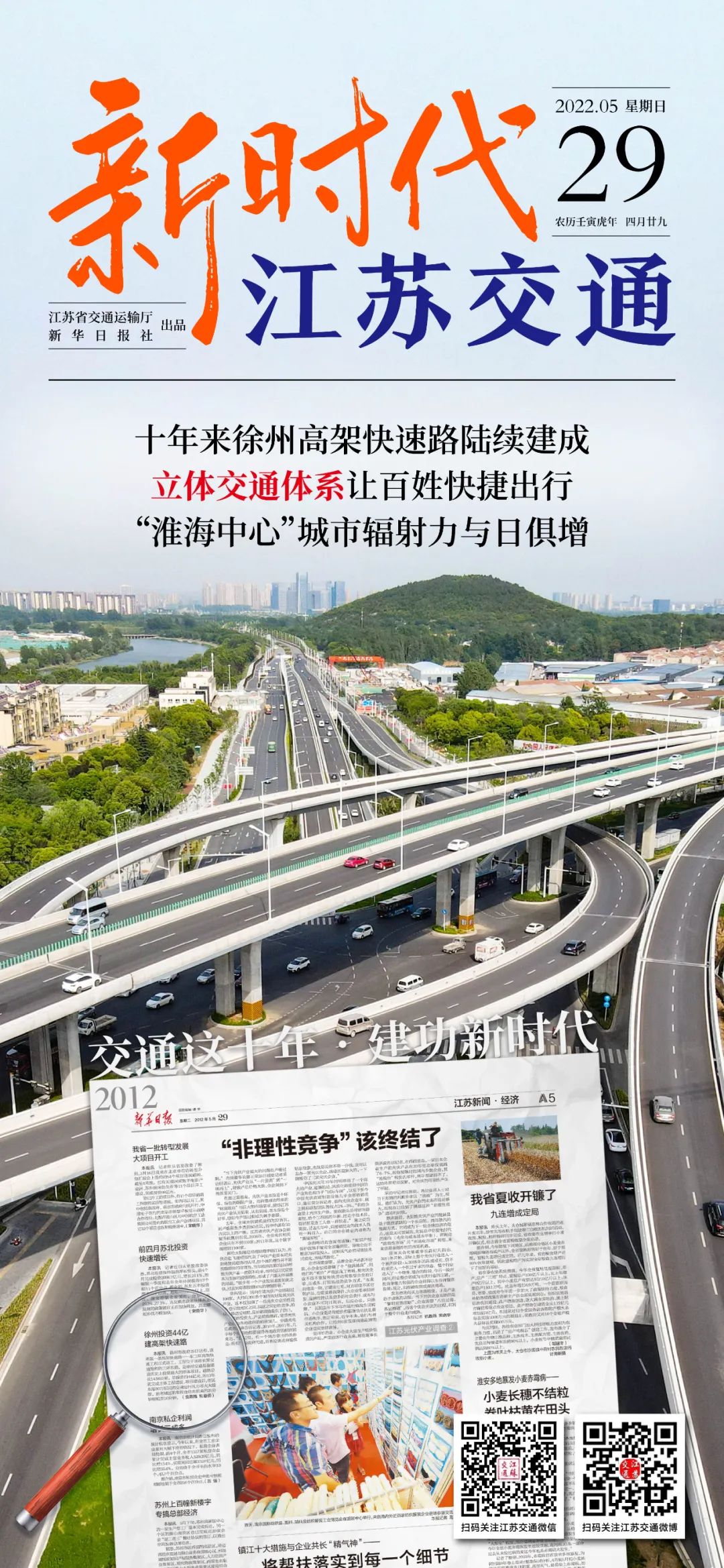 新时代江苏交通|十年来徐州高架快速路陆续建成,立体交通体系让百姓快捷出行,“淮海中心”城市辐射力与日俱增