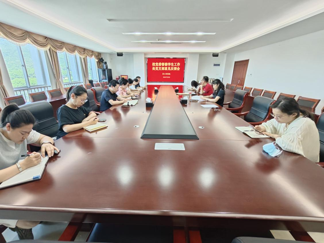 学校党委督察组向学生工作处党支部反馈督察情况