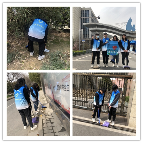 信息管理学院开展学雷锋活动月之校外卫生清洁活动
